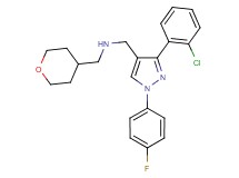 1-[3-(2-chlorophenyl)-1-(4-fluorophenyl)-1H-pyrazol-4-yl]-N-(tetrahydro-2H-pyran-4-ylmethyl)methanamine