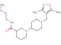 1'-[(3,5-dimethylisoxazol-4-yl)methyl]-N-(2-methoxyethyl)-1,4'-bipiperidine-3-carboxamide