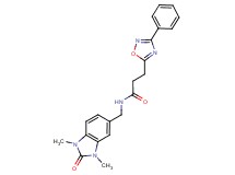 N-[(1,3-dimethyl-2-oxo-2,3-dihydro-1H-benzimidazol-5-yl)methyl]-3-(3-phenyl-1,2,4-oxadiazol-5-yl)propanamide