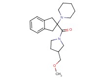 1-(2-{[3-(methoxymethyl)-1-pyrrolidinyl]carbonyl}-2,3-dihydro-1H-inden-2-yl)piperidine