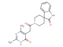1'-[(2,4-dimethyl-6-oxo-1,6-dihydropyrimidin-5-yl)acetyl]spiro[indole-3,4'-piperidin]-2(1H)-one