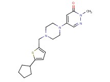 5-{4-[(5-cyclopentyl-2-thienyl)methyl]piperazin-1-yl}-2-methylpyridazin-3(2H)-one