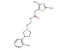 2-(2,4-dimethyl-1,3-thiazol-5-yl)-N-{2-[3-(2-methylphenyl)pyrrolidin-1-yl]ethyl}acetamide