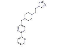 2-pyridin-2-yl-5-({4-[2-(1H-1,2,4-triazol-1-yl)ethyl]piperazin-1-yl}methyl)pyrimidine
