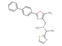N-{[2-(4-biphenylyl)-5-methyl-1,3-oxazol-4-yl]methyl}-N-methyl-1-(1,3-thiazol-2-yl)ethanamine