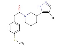 1-{[4-(methylthio)phenyl]acetyl}-3-(1H-pyrazol-5-yl)piperidine