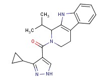 2-[(3-cyclopropyl-1H-pyrazol-4-yl)carbonyl]-1-isopropyl-2,3,4,9-tetrahydro-1H-beta-carboline