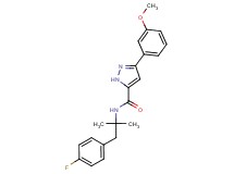 N-[2-(4-fluorophenyl)-1,1-dimethylethyl]-3-(3-methoxyphenyl)-1H-pyrazole-5-carboxamide