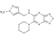 N-[(1-methyl-1H-pyrazol-4-yl)methyl]-6-(1-piperidinyl)[1,2,5]oxadiazolo[3,4-b]pyrazin-5-amine