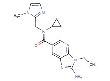 2-amino-N-cyclopropyl-3-ethyl-N-[(1-methyl-1H-imidazol-2-yl)methyl]-3H-imidazo[4,5-b]pyridine-6-carboxamide
