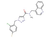 1-(2-chloro-4-fluorobenzyl)-N-methyl-N-(4-quinolinylmethyl)-1H-1,2,3-triazole-4-carboxamide