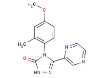 4-(4-methoxy-2-methylphenyl)-5-pyrazin-2-yl-2,4-dihydro-3H-1,2,4-triazol-3-one