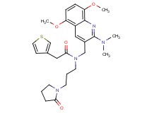 N-{[2-(dimethylamino)-5,8-dimethoxy-3-quinolinyl]methyl}-N-[3-(2-oxo-1-pyrrolidinyl)propyl]-2-(3-thienyl)acetamide