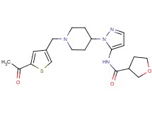 N-(1-{1-[(5-acetyl-3-thienyl)methyl]-4-piperidinyl}-1H-pyrazol-5-yl)tetrahydro-3-furancarboxamide