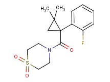4-{[1-(2-fluorophenyl)-2,2-dimethylcyclopropyl]carbonyl}thiomorpholine 1,1-dioxide