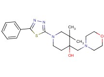 3,3-dimethyl-4-(morpholin-4-ylmethyl)-1-(5-phenyl-1,3,4-thiadiazol-2-yl)piperidin-4-ol