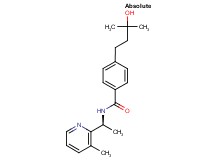 4-(3-hydroxy-3-methylbutyl)-N-[(1S)-1-(3-methyl-2-pyridinyl)ethyl]benzamide