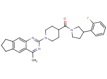 2-(4-{[3-(2-fluorophenyl)-1-pyrrolidinyl]carbonyl}-1-piperidinyl)-4-methyl-7,8-dihydro-6H-cyclopenta[g]quinazoline