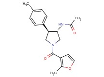 N-[(3S*,4R*)-1-(2-methyl-3-furoyl)-4-(4-methylphenyl)-3-pyrrolidinyl]acetamide