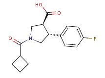 (3S*,4R*)-1-(cyclobutylcarbonyl)-4-(4-fluorophenyl)pyrrolidine-3-carboxylic acid
