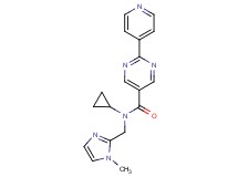 N-cyclopropyl-N-[(1-methyl-1H-imidazol-2-yl)methyl]-2-(4-pyridinyl)-5-pyrimidinecarboxamide