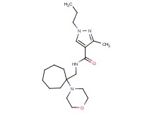 3-methyl-N-[(1-morpholin-4-ylcycloheptyl)methyl]-1-propyl-1H-pyrazole-4-carboxamide
