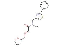 N-methyl-N-[(2-phenyl-1,3-thiazol-4-yl)methyl]-2-(tetrahydro-2-furanylmethoxy)acetamide