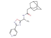 2-(1-adamantyl)-N-[1-(3-pyridin-4-yl-1,2,4-oxadiazol-5-yl)ethyl]acetamide