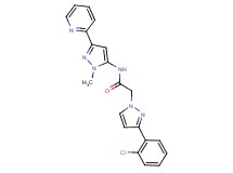 2-[3-(2-chlorophenyl)-1H-pyrazol-1-yl]-N-(1-methyl-3-pyridin-2-yl-1H-pyrazol-5-yl)acetamide