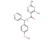 N-[(4-methoxyphenyl)(4-pyridinyl)methyl]-2,4-dimethyl-5-pyrimidinecarboxamide trifluoroacetate
