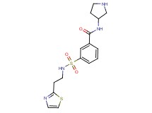 N-pyrrolidin-3-yl-3-({[2-(1,3-thiazol-2-yl)ethyl]amino}sulfonyl)benzamide
