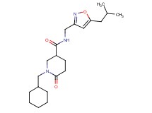 1-(cyclohexylmethyl)-N-[(5-isobutyl-3-isoxazolyl)methyl]-6-oxo-3-piperidinecarboxamide