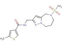 5-methyl-N-{[5-(methylsulfonyl)-5,6,7,8-tetrahydro-4H-pyrazolo[1,5-a][1,4]diazepin-2-yl]methyl}thiophene-3-carboxamide