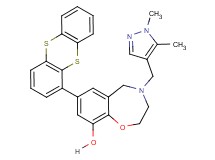 4-[(1,5-dimethyl-1H-pyrazol-4-yl)methyl]-7-(1-thianthrenyl)-2,3,4,5-tetrahydro-1,4-benzoxazepin-9-ol