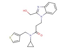 N-cyclopropyl-3-[2-(hydroxymethyl)-1H-benzimidazol-1-yl]-N-(3-thienylmethyl)propanamide