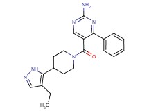 5-{[4-(4-ethyl-1H-pyrazol-5-yl)piperidin-1-yl]carbonyl}-4-phenylpyrimidin-2-amine