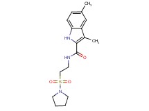3,5-dimethyl-N-[2-(1-pyrrolidinylsulfonyl)ethyl]-1H-indole-2-carboxamide
