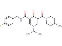N-(4-fluorobenzyl)-1-isopropyl-5-[(4-methyl-1-piperidinyl)carbonyl]-4-oxo-1,4-dihydro-3-pyridinecarboxamide