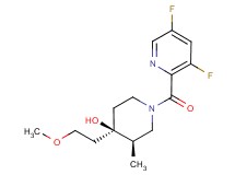 (3R*,4R*)-1-[(3,5-difluoropyridin-2-yl)carbonyl]-4-(2-methoxyethyl)-3-methylpiperidin-4-ol