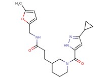 3-{1-[(3-cyclopropyl-1H-pyrazol-5-yl)carbonyl]piperidin-3-yl}-N-[(5-methyl-2-furyl)methyl]propanamide