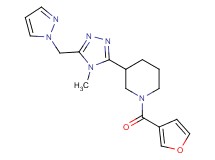 1-(3-furoyl)-3-[4-methyl-5-(1H-pyrazol-1-ylmethyl)-4H-1,2,4-triazol-3-yl]piperidine