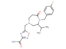 5-{[4-(4-fluorobenzyl)-3-isopropyl-5-oxo-1,4-diazepan-1-yl]methyl}-1,2,4-oxadiazole-3-carboxamide