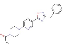 1-acetyl-4-[5-(3-benzyl-1,2,4-oxadiazol-5-yl)-2-pyridinyl]piperazine