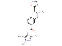 3-{[(isoxazol-5-ylmethyl)(methyl)amino]methyl}-N-(1,3,5-trimethyl-1H-pyrazol-4-yl)benzamide