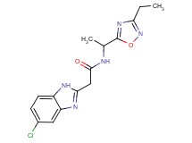 2-(5-chloro-1H-benzimidazol-2-yl)-N-[1-(3-ethyl-1,2,4-oxadiazol-5-yl)ethyl]acetamide