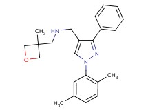 1-[1-(2,5-dimethylphenyl)-3-phenyl-1H-pyrazol-4-yl]-N-[(3-methyl-3-oxetanyl)methyl]methanamine