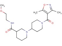 1'-[(3,5-dimethylisoxazol-4-yl)carbonyl]-N-(2-methoxyethyl)-1,4'-bipiperidine-3-carboxamide