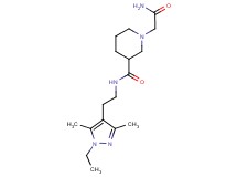 1-(2-amino-2-oxoethyl)-N-[2-(1-ethyl-3,5-dimethyl-1H-pyrazol-4-yl)ethyl]-3-piperidinecarboxamide