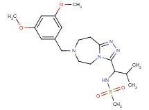 N-{1-[7-(3,5-dimethoxybenzyl)-6,7,8,9-tetrahydro-5H-[1,2,4]triazolo[4,3-d][1,4]diazepin-3-yl]-2-methylpropyl}methanesulfonamide