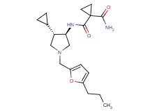 N~1~-{rel-(3R,4S)-4-cyclopropyl-1-[(5-propyl-2-furyl)methyl]-3-pyrrolidinyl}-1,1-cyclopropanedicarboxamide hydrochloride